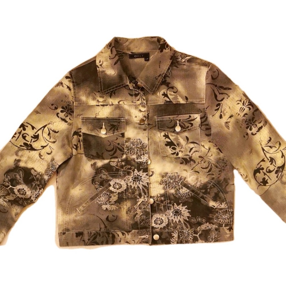 Orly vintage flowered jean jacket